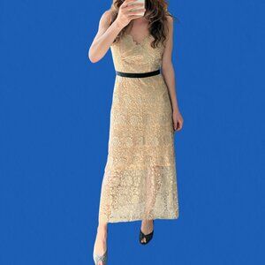 Anthropologie/BHLDN gold cocktail dress